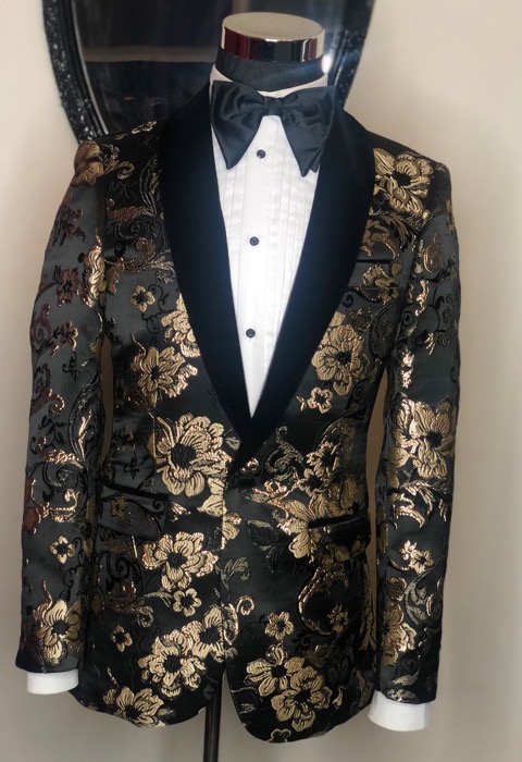 Statement silver Floral - Lepremier Miami: Custom Suits, Shirts &amp; Jacket